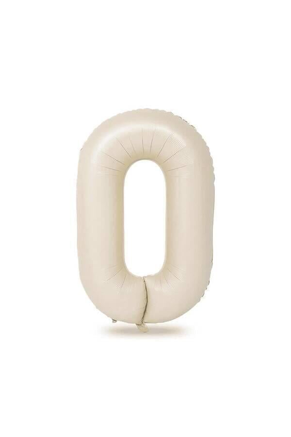 0 Rakam Krem Renk Folyo Balon 76 Cm