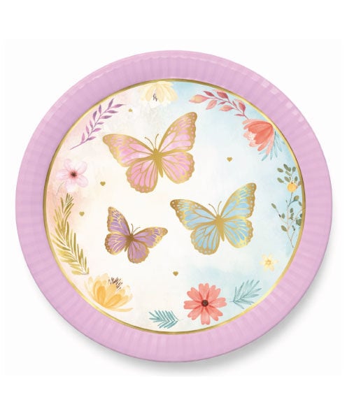 Karton Tabak Kelebek 23 Cm 8 Parça