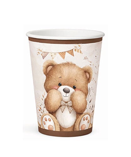 Teddy Bear Karton Bardak 8 Adet