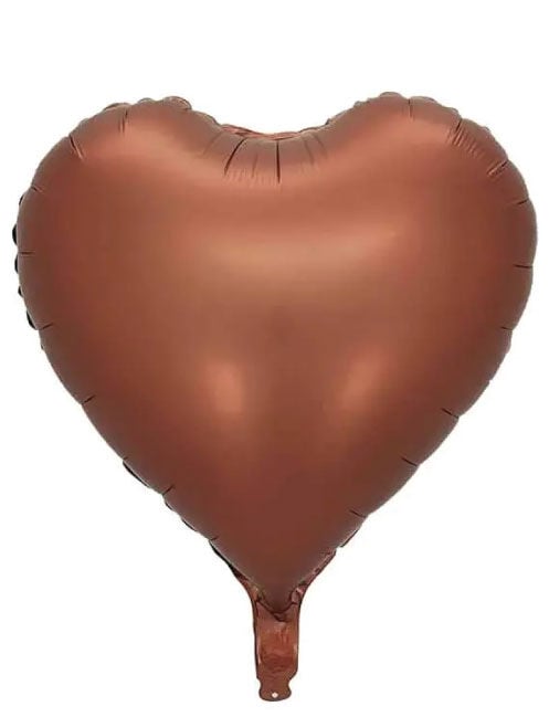 Folyo Balon Kalp 40 Cm (18inç) Çikolata Kahve