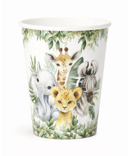 Baby Animal Karton Bardak 8 Adet