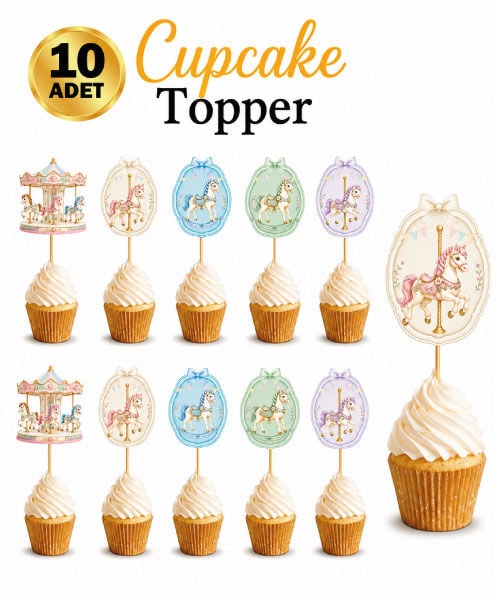 Atlı Karınca Cupcake Kürdan 10 Adet